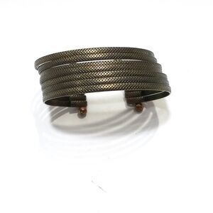 Bronze Layered Wire Cuff Bracelet Egyptian Style